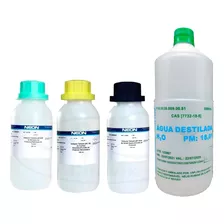 Kit Solução Tampão Ph 4, 7 ,10 E Agua Destilada 1 Lt 