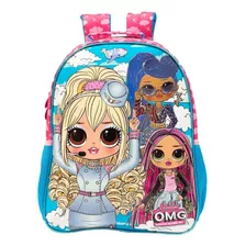 Mochila Infantil De Costas Lol Omgr Média Ref 10833 Xeryus Cor Rosa