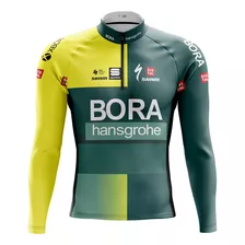 Camisa Para Ciclismo Manga Longa Bora Verde Camisa Blusa