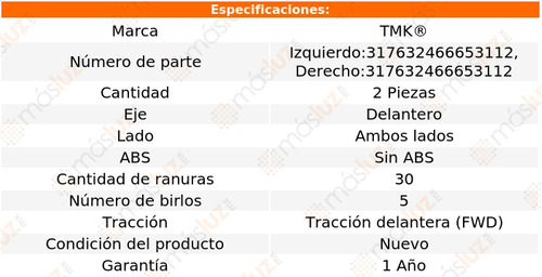 2- Mazas Delanteras Sin Abs Sedona 3.3l V6 2015/2019 Tmk Foto 2