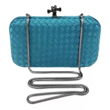 Bolsa De Festa Clutch Trança Trançada Cetim Moda Inspiração