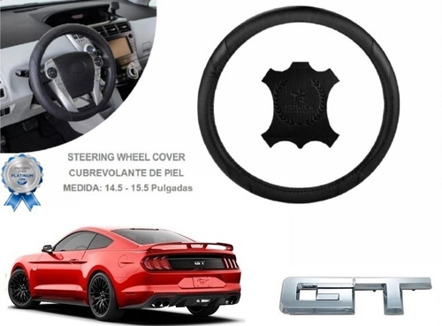 Funda Cubrevolante Negro Piel Mustang Gt V6 2016 Foto 2