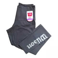 Calza Deportiva Wilson Dama Gris Logo Lateral