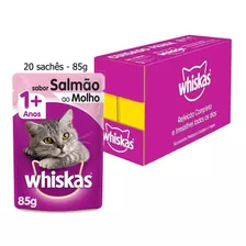 Caixa Alimento Úmido Whiskas Pedaços Salmão Ao Molho 85g