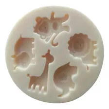 Molde Forma Silicone Biscuit - Mini Safari 5 Cav