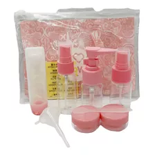Kit Juego Botellas Plasticas Viaje Vacias Set X9 Shampoo Etc