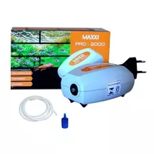 Compressor Maxxi 2000 Aquário Até 60l + Mangu + Pedra Porosa