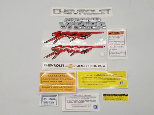 Chevrolet Grand Vitara Sport Emblemas Y Calcomanias Foto 2