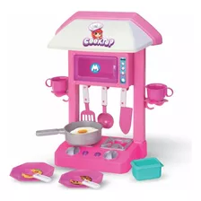 Kit Fogão Infantil Cooktop Rosa - Magic Toys 642