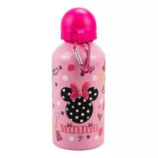 Garrafa Rosa De Alumínio Disney Minnie Licenciada 500 Ml