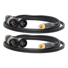 Cable Adaptador Rca Macho A 2 Canon Xlr Macho Gold Hamc