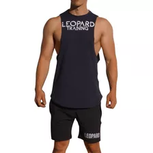 Playera John Leopard Gym Sin Mangas Sleeveless Envío Gratis