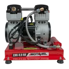 Compressor De Ar Elétrico Portátil Motomil Cmi-8,0/ad Monofásica 1350w 220v 60hz Prateado/preto/vermelho