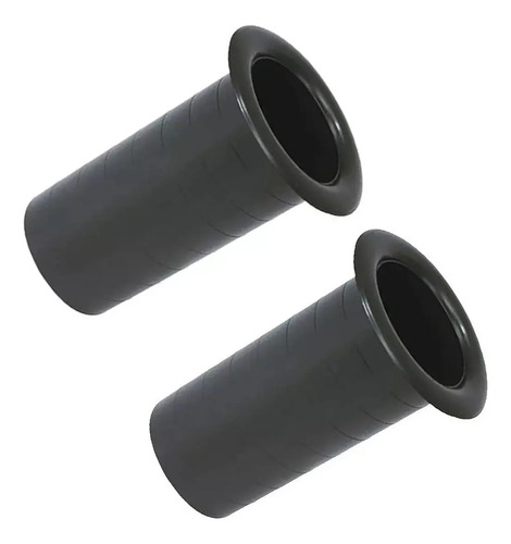 Kit 2 Aero-duto Caixa Acústica Selada Trio 2 Polegadas Preto