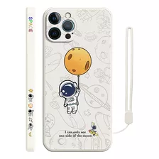 Funda Silicona Para iPhone Diseño De Astronauta +correas