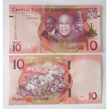 Billetes Mundiales: Lesotho 10 Maloti AÃ±o 2021 Dinastia Real