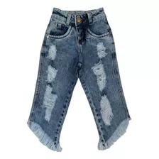 Calça De Menina Jeans Blogueirinha Destroyed Moda Mini Diva