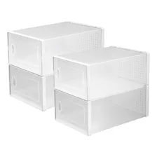 Caja Organizadora Zapatos Set X4 Banhaus Zapatero Apilable