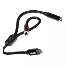 Cable Benfei Usb C A Doble 3.5mm Hembra, Negro