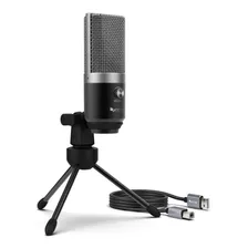 Microfono K681 Usb Srteaming Podcast Radio Grabacion Color Negro