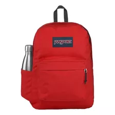 Mochila Escolar Jansport Lifestyle Superbreak Navy Color Rojoo Diseño Lisa