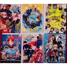 6 Posters Hetalia + 8 Stickers Exclusivos Anime Japón 