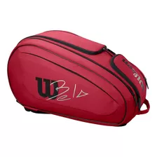 Bolso Paletero Wilson Bela Super Tour Padel Bag Rojo Premium Con Compartimiento Isotérmico Capacidad Hasta 6 Paletas / Palas Fernando Belasteguin