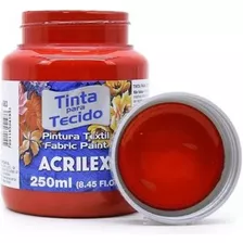 Tinta Para Tecido Acrilex Fosca 250ml - 583 Vermelho Tomate