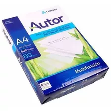 Resma Autor A4 Papel 80 Gramos 500 Hojas Para Inkjet Oficina