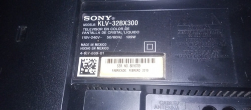 Repuestos Para Televisor Sony Modelo: Klv-32bx300