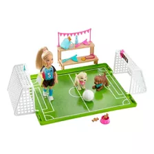 Barbie Dreamhouse Adventures Chelsea Fútbol Con Perritos