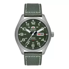 # Relógio Orient Masculino Automático Verde Militar F49sn020