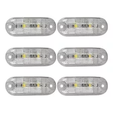 6 Lanterna Led Teto Placa Degrau Ônibus Caminhão Van 24v