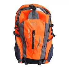 Mochila De Senderismo De Nailon Impermeable De 35 Litros, Naranja Y Gris Charbs