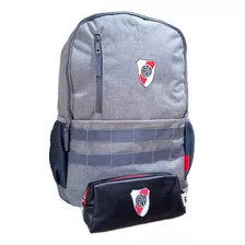 Mochila Escolar River Plate Reforzada Con Cartuchera Grande