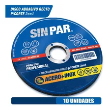 10 Discos De Corte Metal Para Amoladora 115 X 0.8 Sin Par 