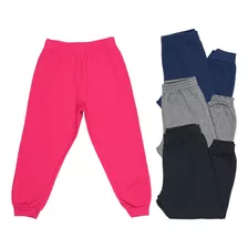 Calças Moletom Juvenil Infantil Menina Feminina Kit 4 Calça