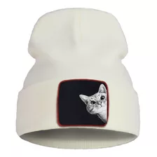 Gorro De Lana De Punto Diseño Tierno Gatito En Dif. Colores