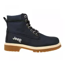 Botas Jeep Hombre Azul Marino Lona 3801 Originales