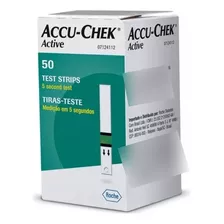 Accu Chek Active 50 Tiras De Teste Glicemia Glicosimetro