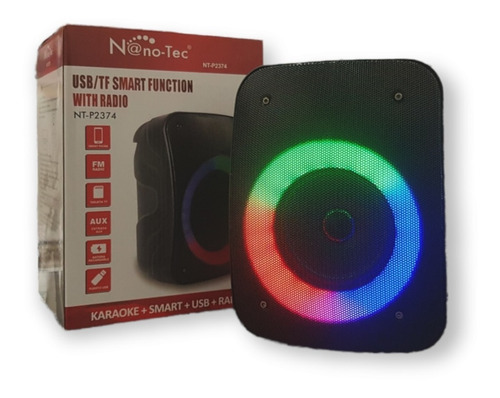 Parlante mini cabina de sonido negro Nano-Tec Ref NT-P2374 