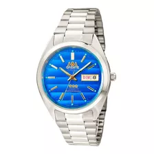 Relógio Masculino Oremte Prova D'água Original Marca Data Cor Da Correia Prata/azul