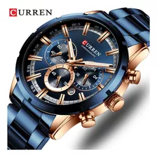 Reloj Hombre Curren 8355 Elegante Cuarzo Pulsera Metal Lujo