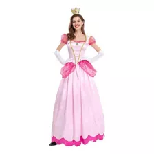 A Vestido Fiesta Princesa Peach Halloween Vestido De Cosplay,3