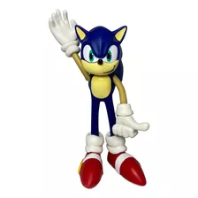 Boneco Grande Sonic Azul 26cm Articulado Novo Filme Hedgehog