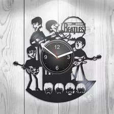 Reloj De Pared De Vinilo The Beatles Rock Music Band