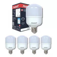 Kit 5 Lâmpada 40w Alta Potência Branco Frio 6500k Bivolt E27 Cor Da Luz Branco-frio 110v/220v