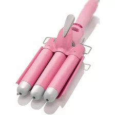 Pinza De Tres Barras Encrespador Con Pantalla Temperatura Color Pink/white