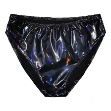 Glossy Mirror Patent Leather High Waisted Briefs