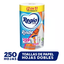 Toallas De Papel Regio Rinde + 1 Rollo Con 250 Hojas Dobles
